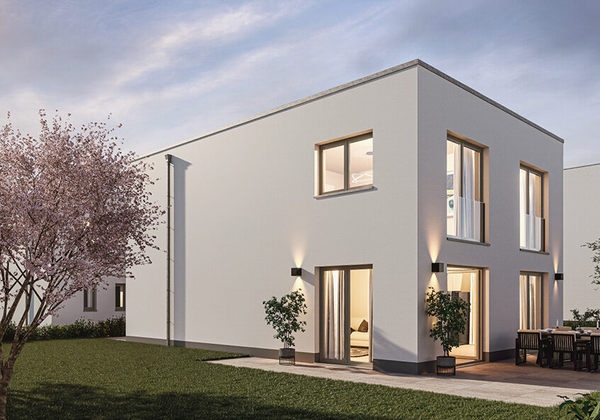 Haus mit Flachdach